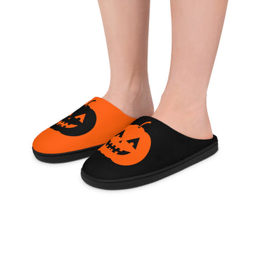 Mismatched Orange and Black Pumpkins Unisex Indoor Slippers