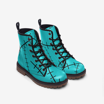 Inspired Blue Teal Ragdoll Skin Vegan Leather Combat Boots