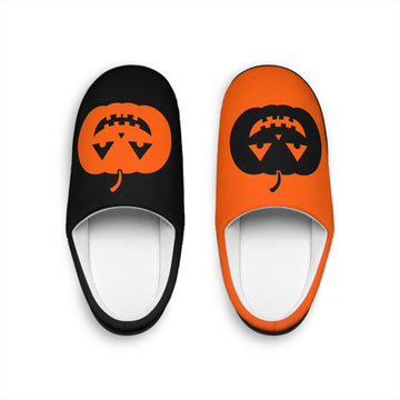 Mismatched Orange and Black Pumpkins Unisex Indoor Slippers