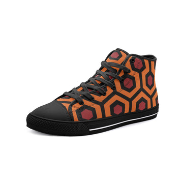 Overlook Hotel Carpet Vegan High Top Canvas Shoes